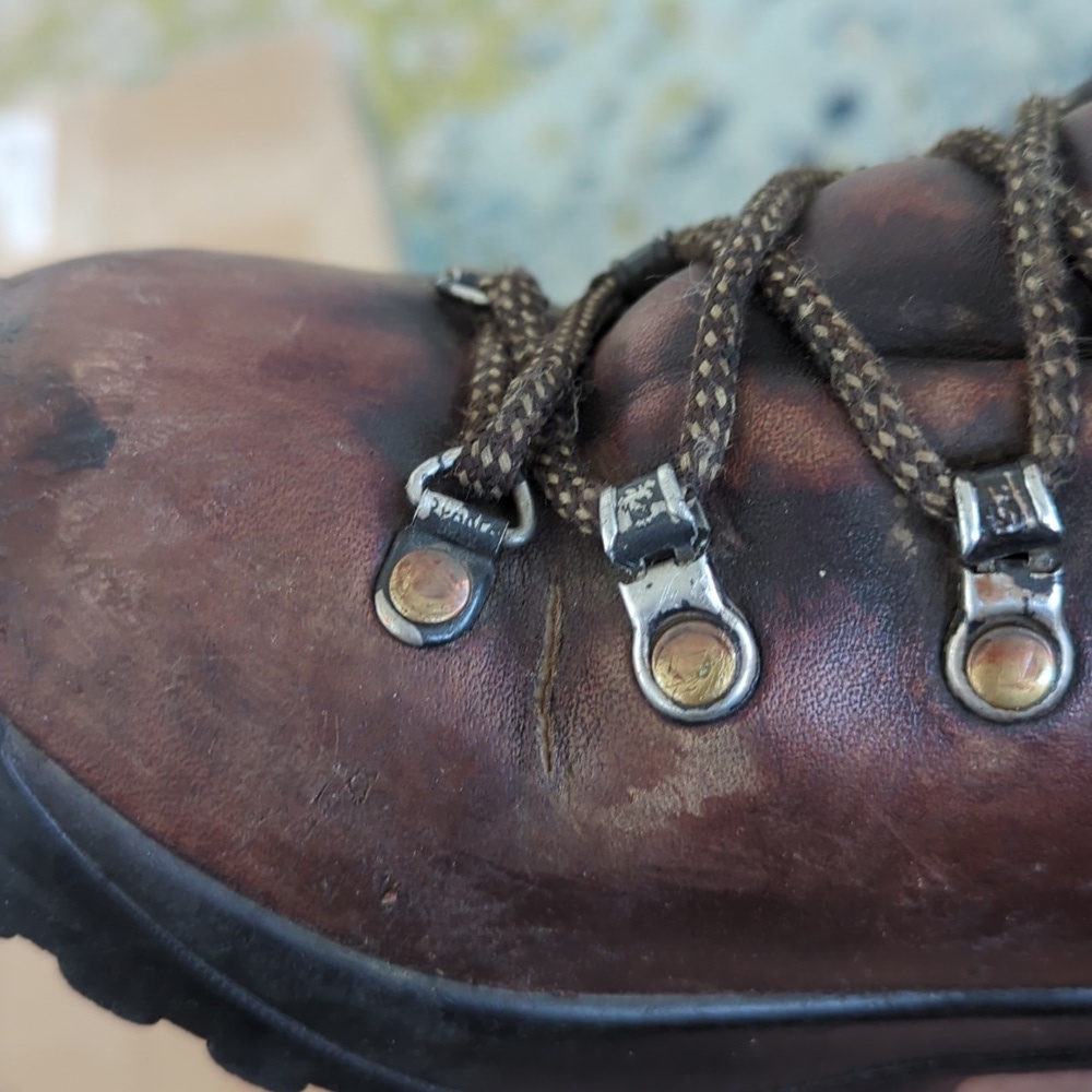 🌄 Vintage Scarpa Italian Made Stiff Leather Hiking Boots Size 39.5 🌄 - Picture 15 of 15